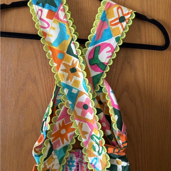 NWT Celia B Colorful Geometric Print Halter Dress - Picture 9 of 10